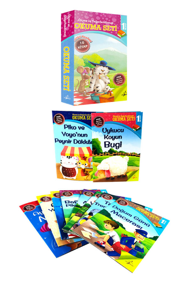 1. Sınıf Ölçme Ve Değerlendirmeli Okuma Seti - 10 Kitap