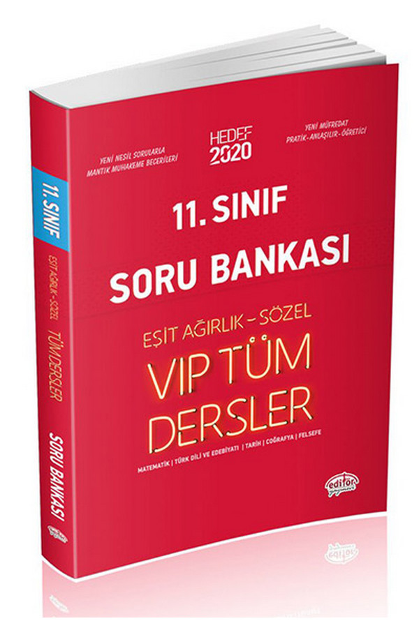 11. Sınıf Vıp Tüm Dersler (eşit Ağırlık-sözel) Soru Bankası Kırmızı Kitap