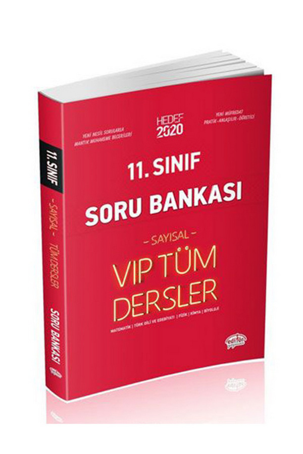 11. Sınıf Vıp Tüm Dersler (sayısal) Soru Bankası Kırmızı Kitap - Editör Yayınevi