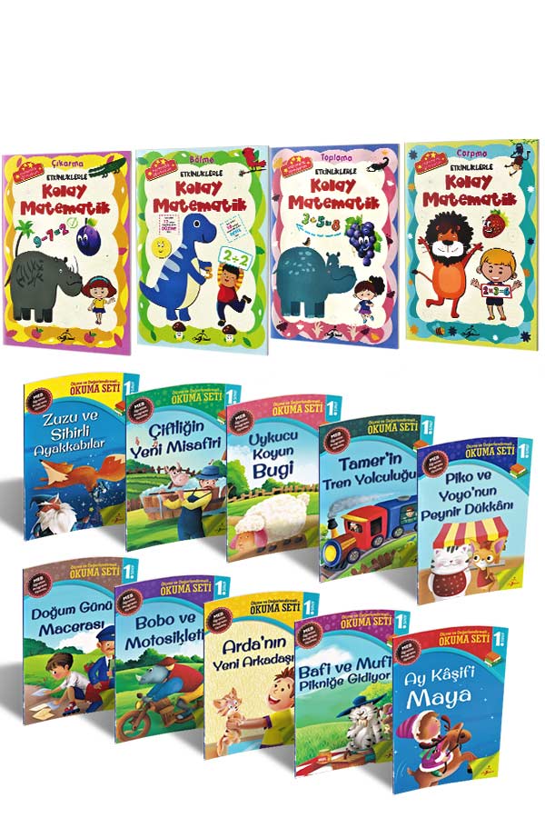 1.sınıf Okuma Ve Kolay Matematik Seti-14 Kitap