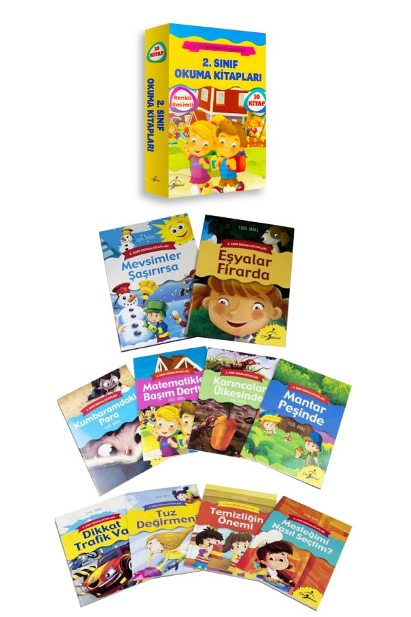 2. Sınıf Okuma Kitapları Seti - 10 Kitap - 480 Sayfa