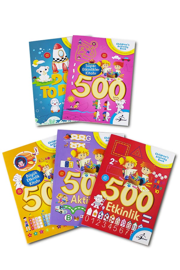 500 Etkinlik Aktivite 5 Kitap 320 Sayfa Eğitici Öğretici Ve Zeka Geliştirici