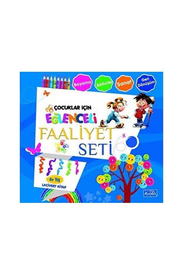 Çocuklar İçin Eğlenceli Faaliyet Seti - Lacivert Kitap (5+ Yaş)