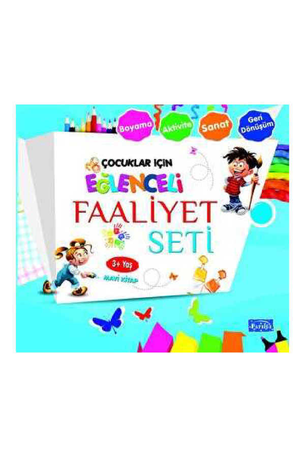 Çocuklar İçin Eğlenceli Faaliyet Seti - Mavi Kitap (3+ Yaş)