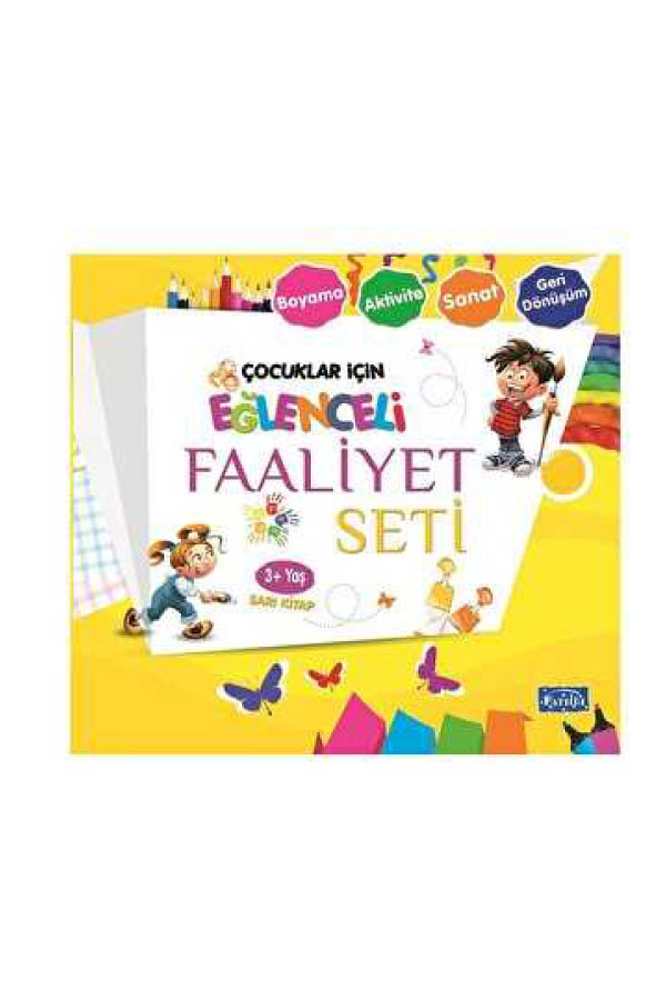Çocuklar İçin Eğlenceli Faaliyet Seti - Sarı Kitap (3+ Yaş)