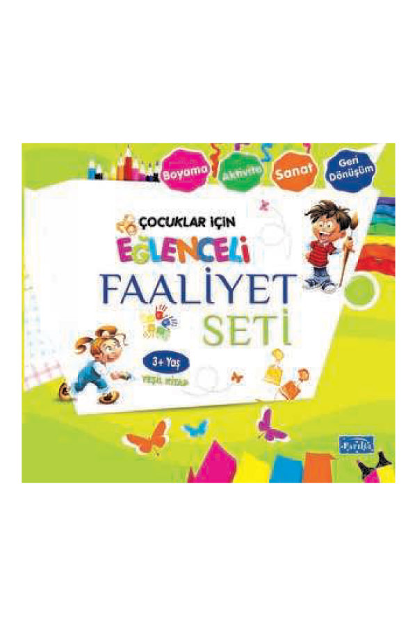 Çocuklar İçin Eğlenceli Faaliyet Seti - Yeşil Kitap (3+ Yaş)