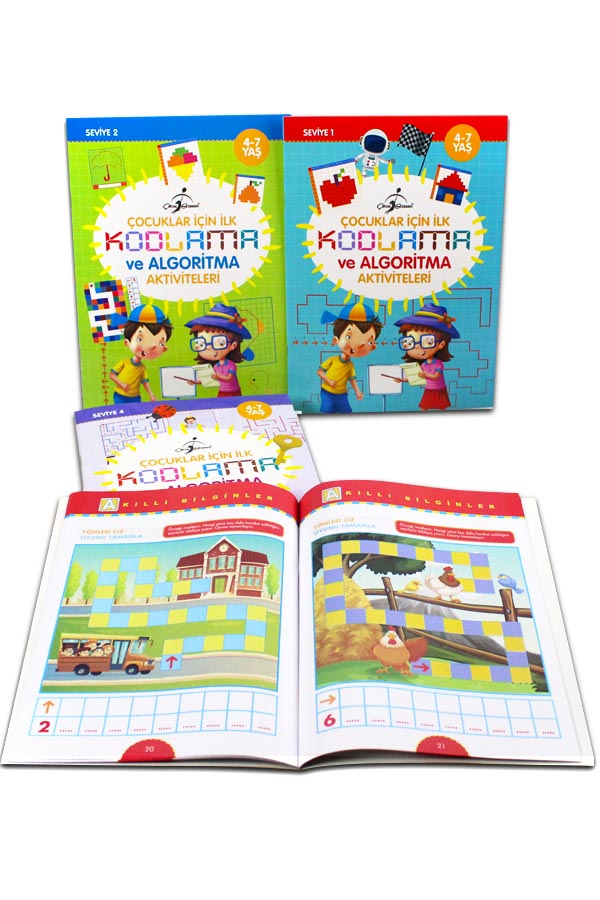 Çocuklar İçin İlk Kodlama ve Algoritma Aktiviteleri - 4 Kitap - 1