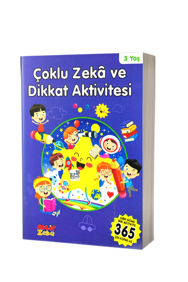 Çoklu Zeka Ve Dikkat Aktivitesi 3 Yaş - Mavi Kitap