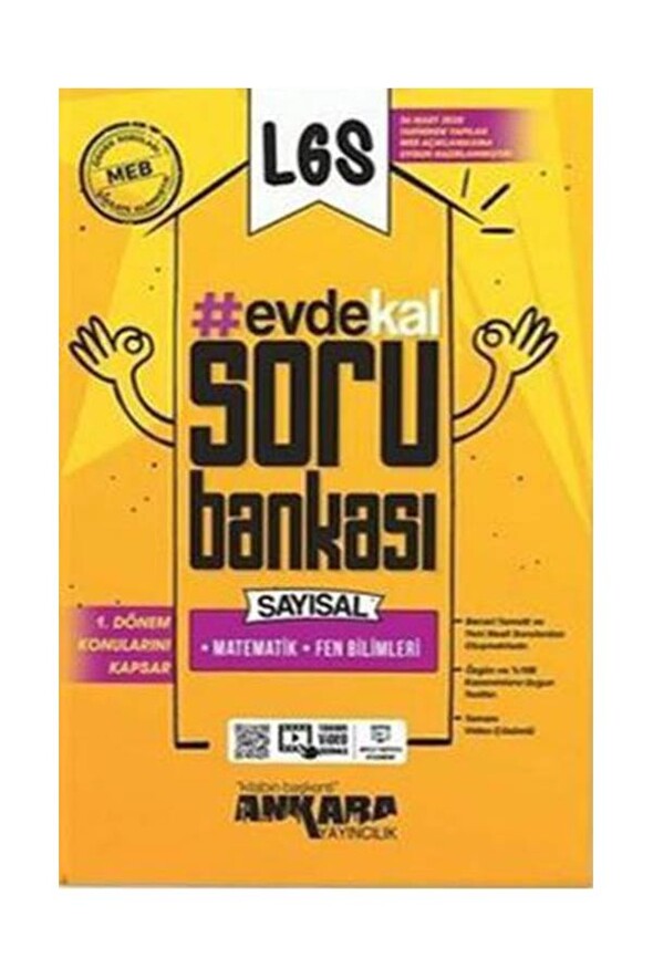 LGS 1. Dönem Evde Kal Sayısal Soru Bankası Ankara Yayıncılık