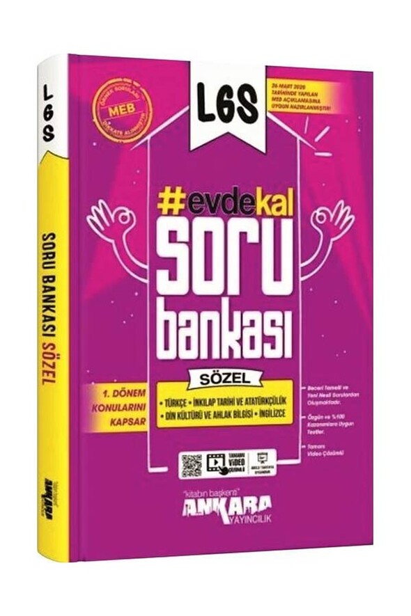 LGS 1. Dönem Evde Kal Sözel Soru Bankası Ankara Yayıncılık
