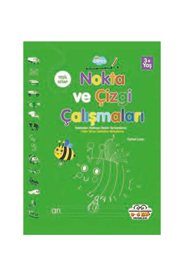 Nokta Ve Çizgi Çalışmaları - Yeşil Kitap (3+ Yaş)