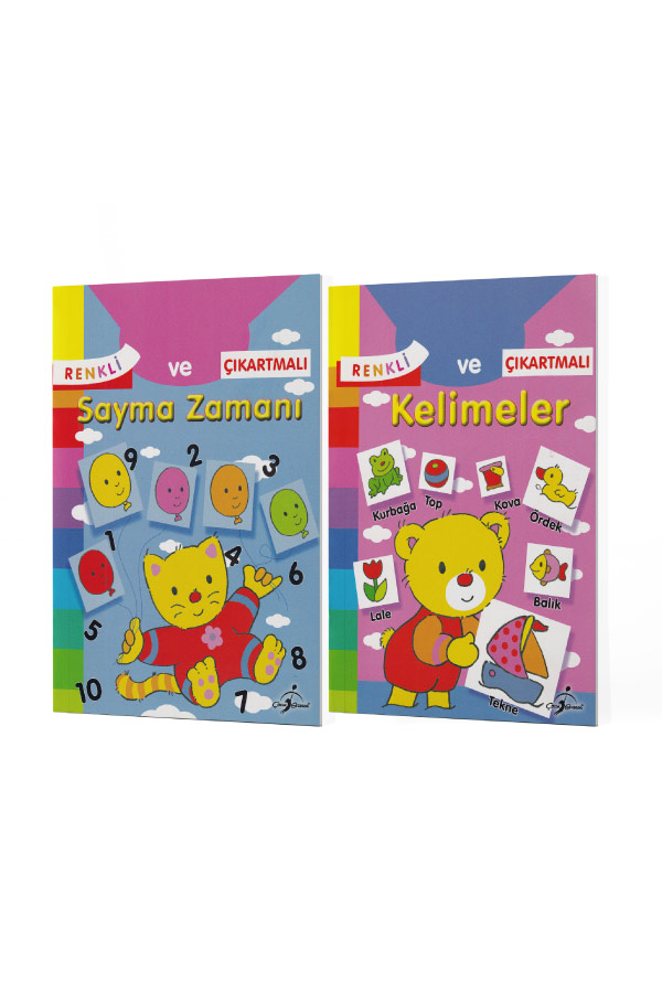 Renkli Ve Çıkartmalı Etkinlik Kitapları Seti - 2 Kitap
