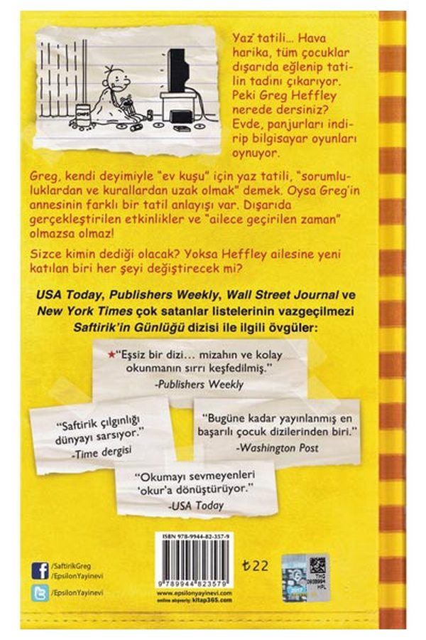 Saftirik Gregin Gunlugu 12 Tam Bir Felaket Jeff Kinney Fiyati Satin Al Idefix